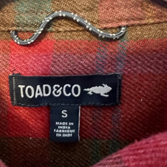 Toad & Co Women Bodie Plaid Flannel ShirtDress Long Sleeve Small Size Pockets - Picture 4 of 13